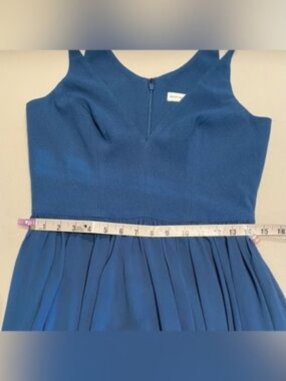 Dress the Population Alicia Fit & Flare Dress in Peacock Blue, size M - Picture 11 of 12